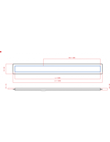 Linear drain Wiper 1200 mm Premium...