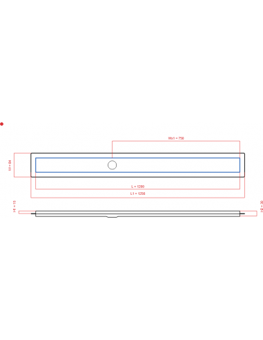 Linear drain Wiper 1200 mm Premium...