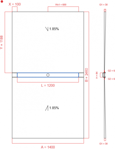 Showerlay Wiper 2 way 1400 x 2460 mm...
