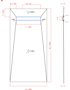 Showerlay Wiper 4 way 900 x...