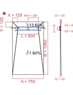 Showerlay Wiper 4 way 750 x...