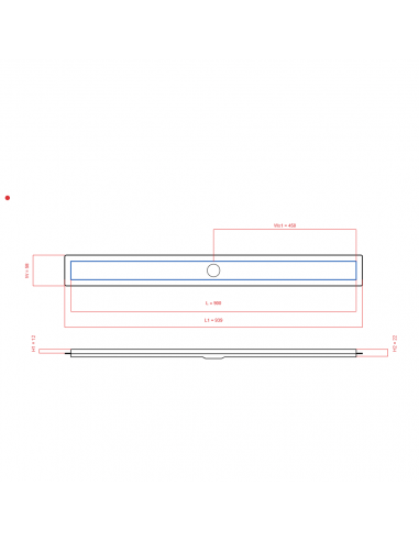 Linear drain Wiper 900 mm Premium...