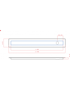 Linear drain Wiper 1000 mm...