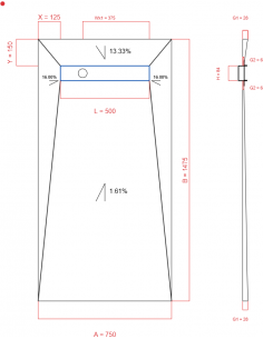 Showerlay Wiper 4 way 750 x...