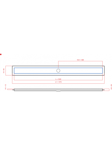 Linear drain Wiper 1320 mm Premium...