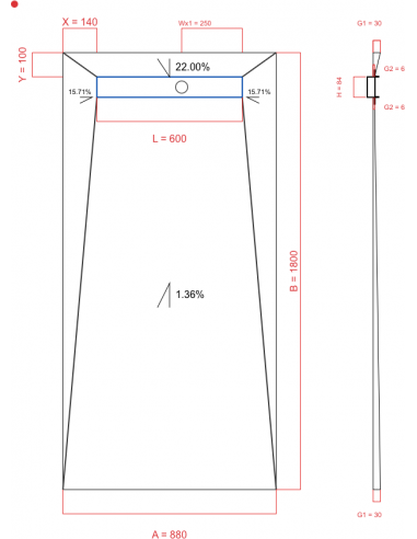 Laybase Wiper 4 way 880 x 1800 mm...