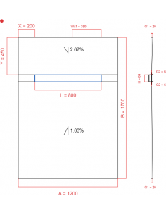 Showerlay Wiper 2 way 1200...