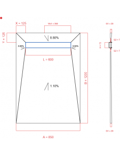 Showerlay Wiper 4 way 850 x...