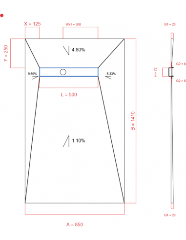 Laybase Wiper 4 way 850 x 1410 mm...