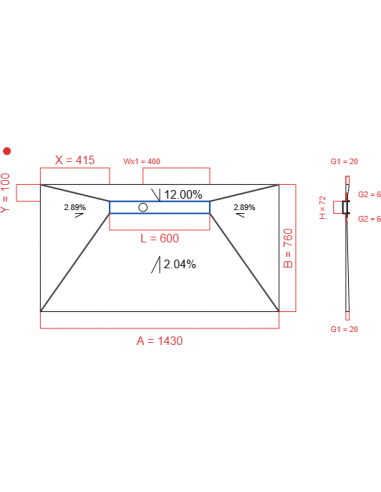 Laybase Wiper 4 way 1430 x 760 mm...