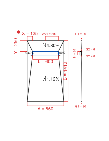 Laybase Wiper 4 way 850 x 1410 mm...