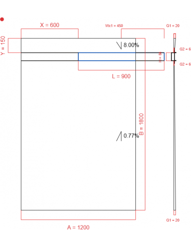 Showerlay Wiper 2 way 1200 x 1800 mm...