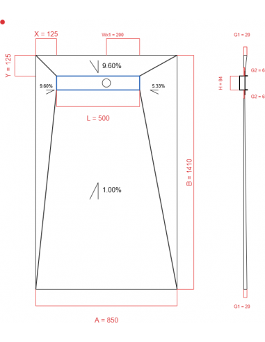 Laybase Wiper 4 way 850 x 1410 mm...