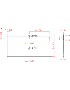 Showerlay Wiper 2 way 1600...