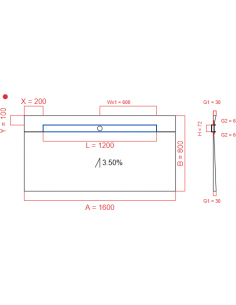 Showerlay Wiper 1 way 1600...