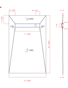 Showerlay Wiper 4 way 900 x...