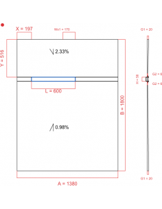 Showerlay Wiper 2 way 1380...