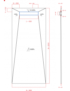 Showerlay Wiper 4 way 900 x...
