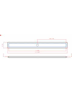 Linear drain Wiper 1400 mm...
