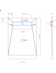 Showerlay Wiper 4 way 750 x...