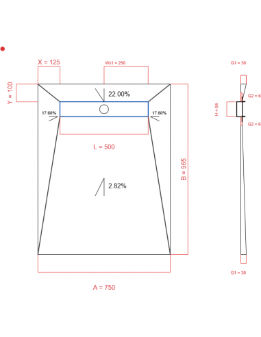 Showerlay Wiper 4 way 750 x 965 mm...
