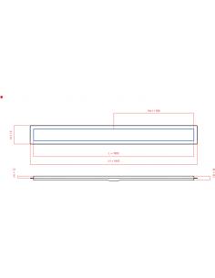 Linear drain Wiper 1000 mm...