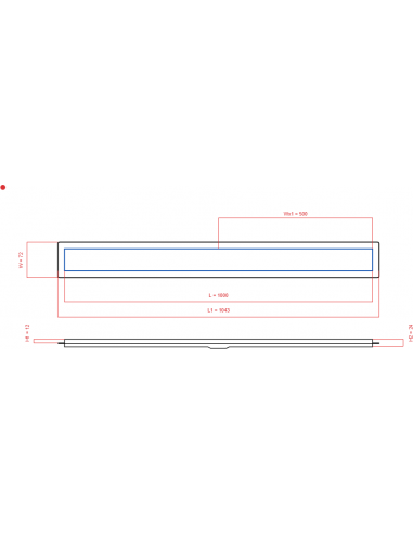 Linear drain Wiper 1000 mm Elite Pure...