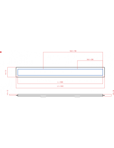 Linear drain Wiper 1000 mm...