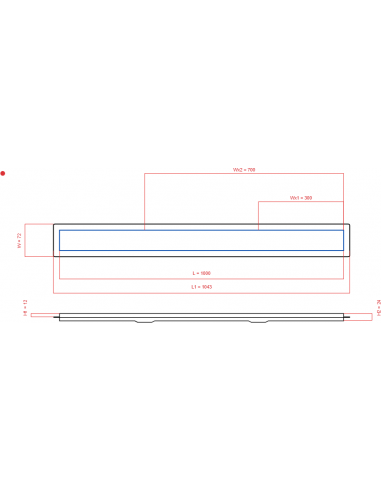 Linear drain Wiper 1000 mm Elite Pure...