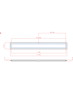 Linear drain Wiper 1000 mm...