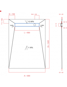 Showerlay Wiper 4 way 900 x...
