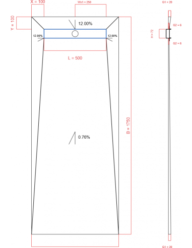 Resinbase Wiper 4 way 700 x 1750 mm...