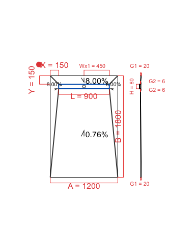 Showerlay Wiper 4 way 1200 x 1800 mm...