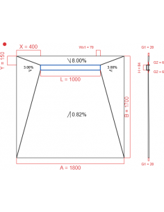 Showerbase Wiper 4 way 1800...