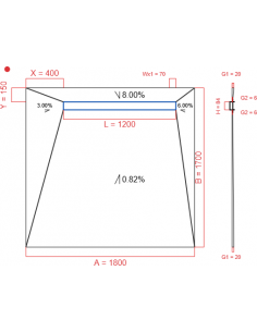 Showerbase Wiper 4 way 1800...