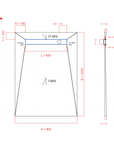 Showerlay Wiper 4 way 900 x...