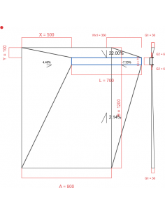 Showerlay Wiper 4 way 900 x...