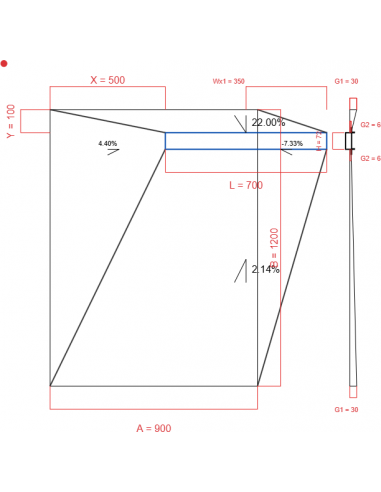 Showerlay Wiper 4 way 900 x 1200 mm...