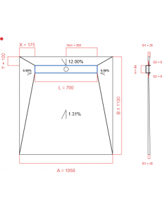Showerlay Wiper 4 way 1050...