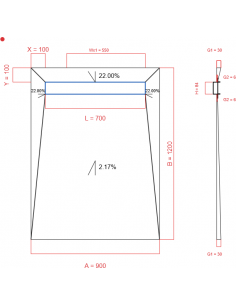 Showerlay Wiper 4 way 900 x...