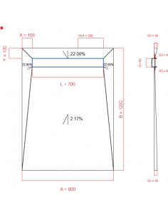 Showerlay Wiper 4 way 900 x...