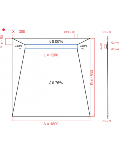 Showerbase Wiper 4 way 1800...