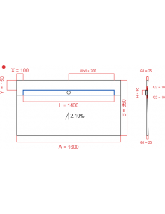 Showerlay Wiper 1 way 1600...