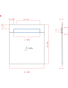 Showerlay Wiper 1 way 800 x...