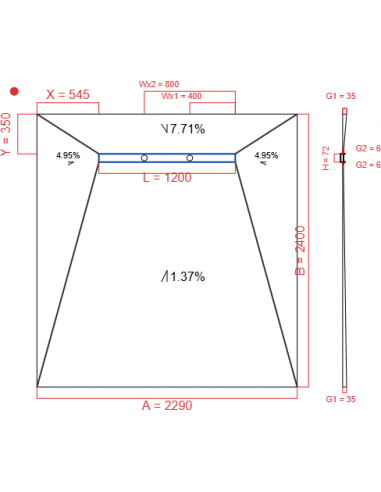 Resinbase Wiper 4 way 2290 x 2400 mm...