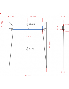 Showerlay Wiper 4 way 900 x...