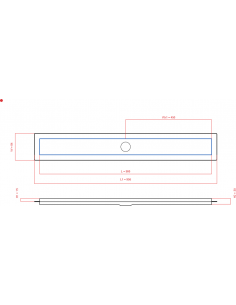 Linear drain Wiper 900 mm...