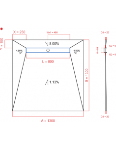 Showerlay Wiper 4 way 1300...