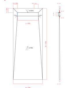 Showerlay Wiper 4 way 700 x...