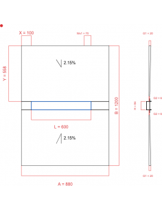 Showerlay Wiper 2 way 880 x...